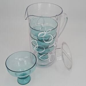 Kate Spade Margarita Set Acrylic Pitcher Cups Party Fiesta Summer Shatterproof